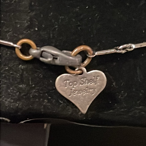 Top Shelf Jewelry faux pearl, and rhinestone pendant on silver tone link chain - Picture 6 of 6